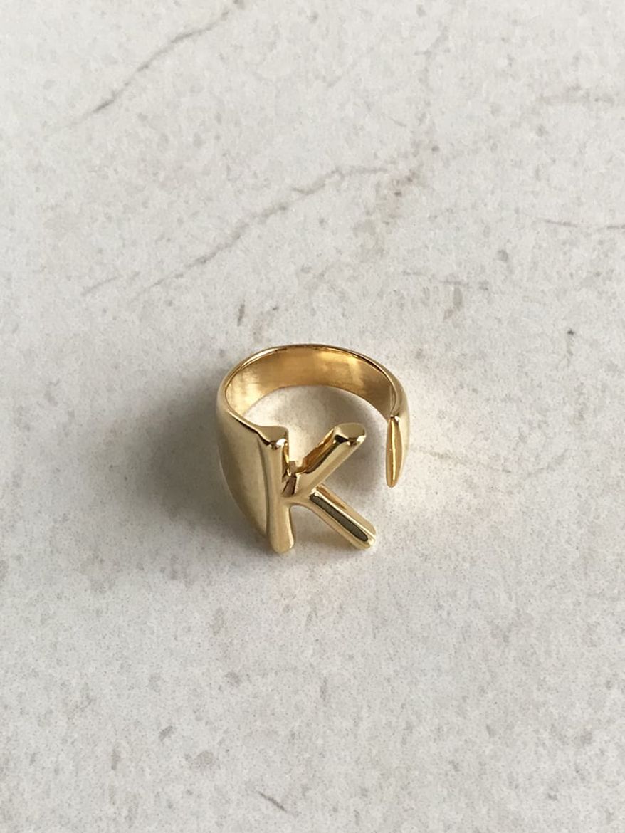 Кольцо буква K