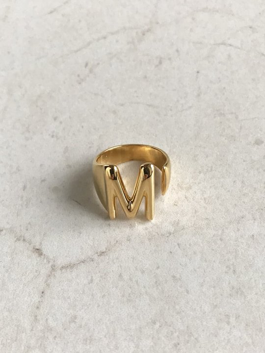 Кольцо буква M